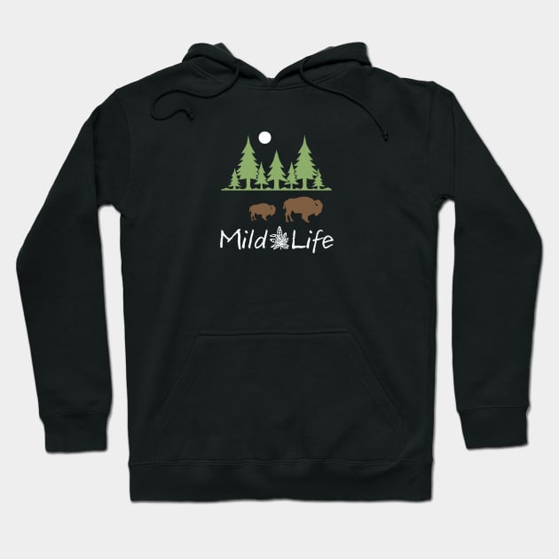 Living The Mild Life! Two Buffalo in the Woods Hoodie by ArtisticEnvironments